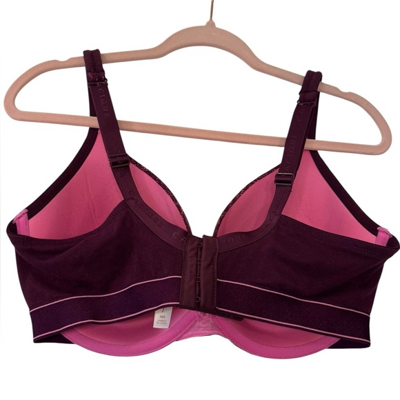 Cacique Deep Purple Cotton Boost Plunge - Picture 2 of 6